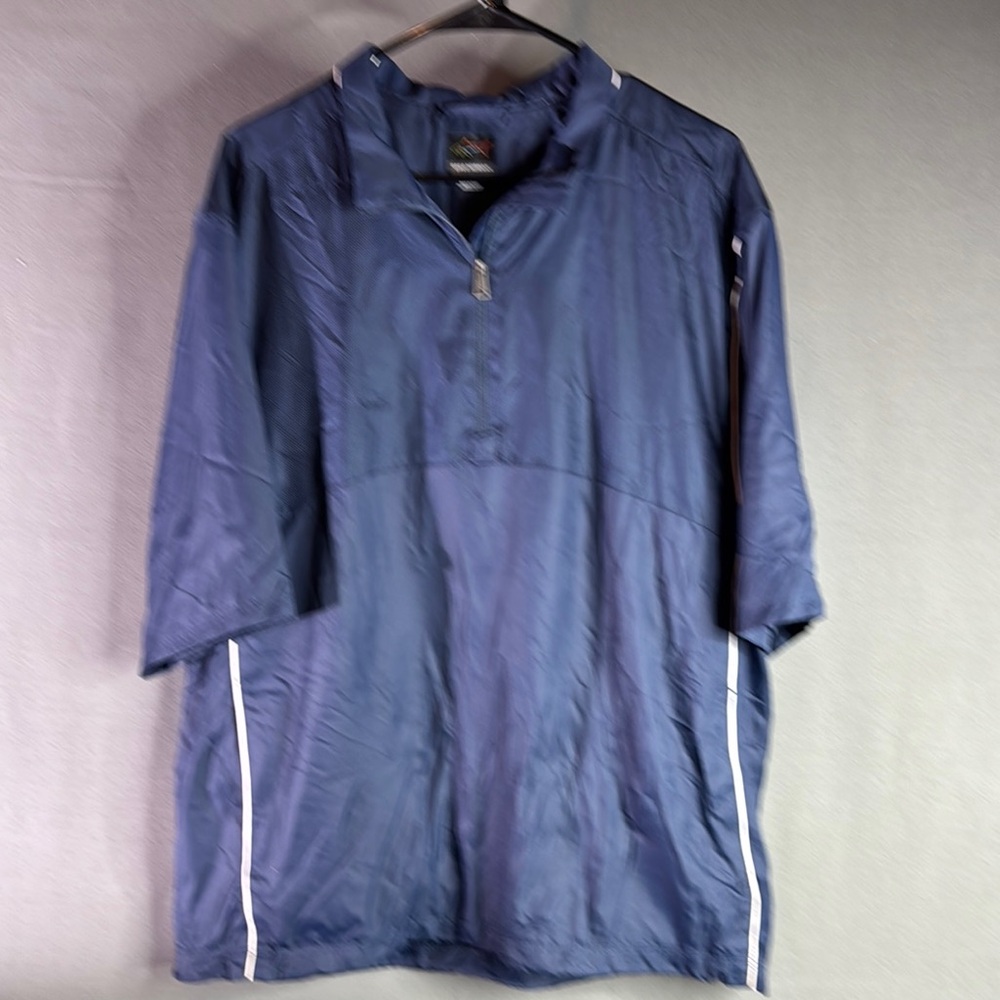 Greg Norman Men's Navy Half-Zip Jacket size large